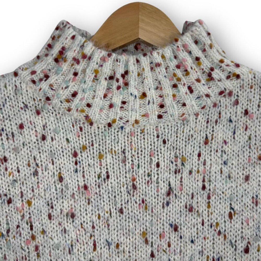 NWOT Loft Multicolor Boucle Mock Neck Sweater Dress Size Medium - Picture 4 of 5